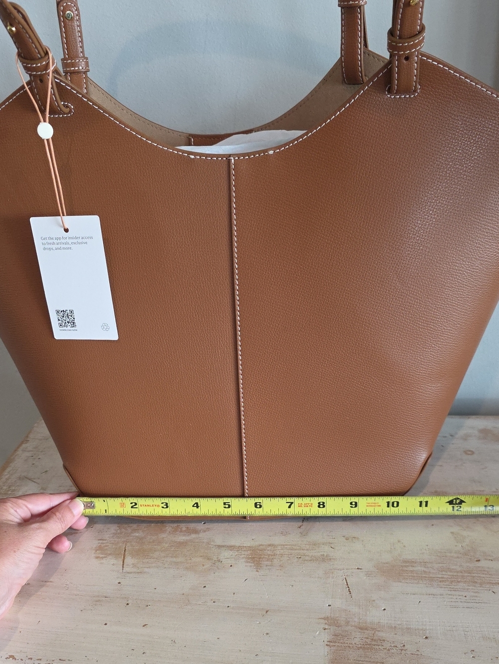 Quince Rowan Tote In Cognac - Picture 10 of 12